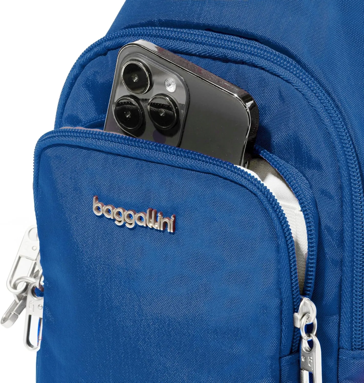 Baggallini Anti-Theft Daytripper Sling 7x12 Crossbody Travel Safe Bag W/Securtex Locking Zippers, Slash-Resistant & RFID