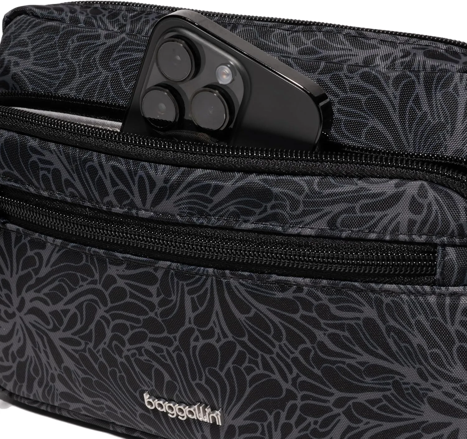 Baggallini Securtex Anti-Theft Belt Fanny Pack for Women RFID Wallet Locking Zipper-Travel Bag Crossbody Purse