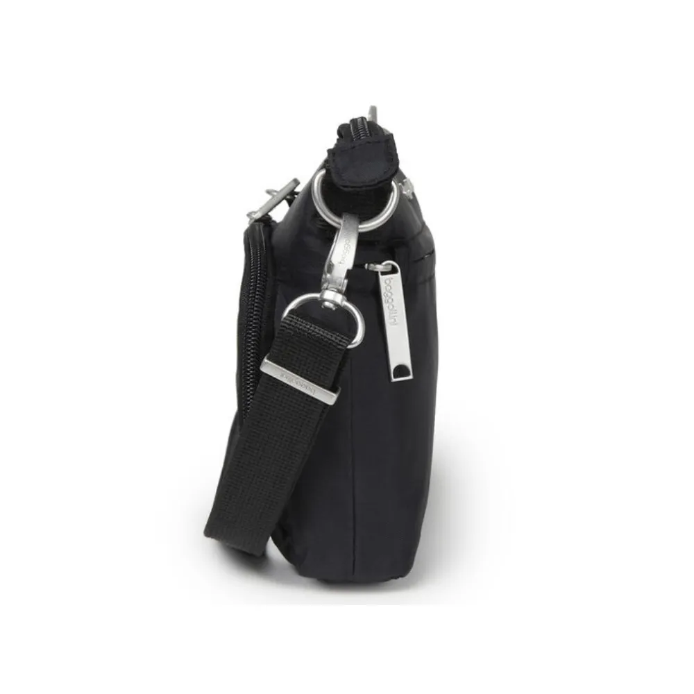 Baggallini Securtex Anti-Theft Memento Black Crossbody Bag (Women's)