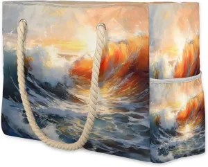 Bags for Women, Large Waterproof Beach Tote Bag for Gym Grocery Travel