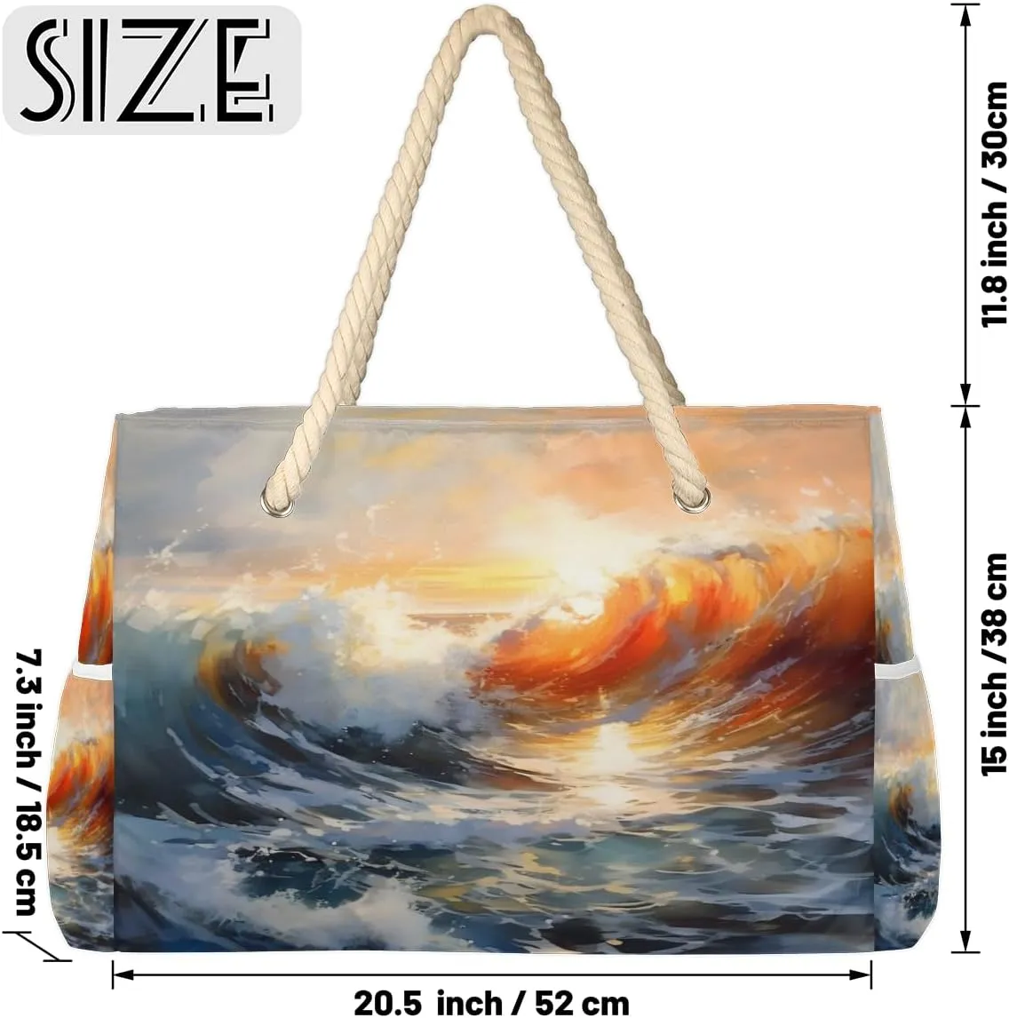 Bags for Women, Large Waterproof Beach Tote Bag for Gym Grocery Travel