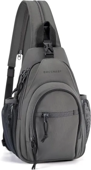 BAGSMART Crossbody Sling Bag for Men Women, Small Sling Backpack Shoulder Bag, Anti-Theft Chest Daypack