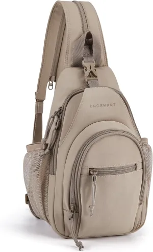 BAGSMART Crossbody Sling Bag for Men Women, Small Sling Backpack Shoulder Bag, Anti-Theft Chest Daypack