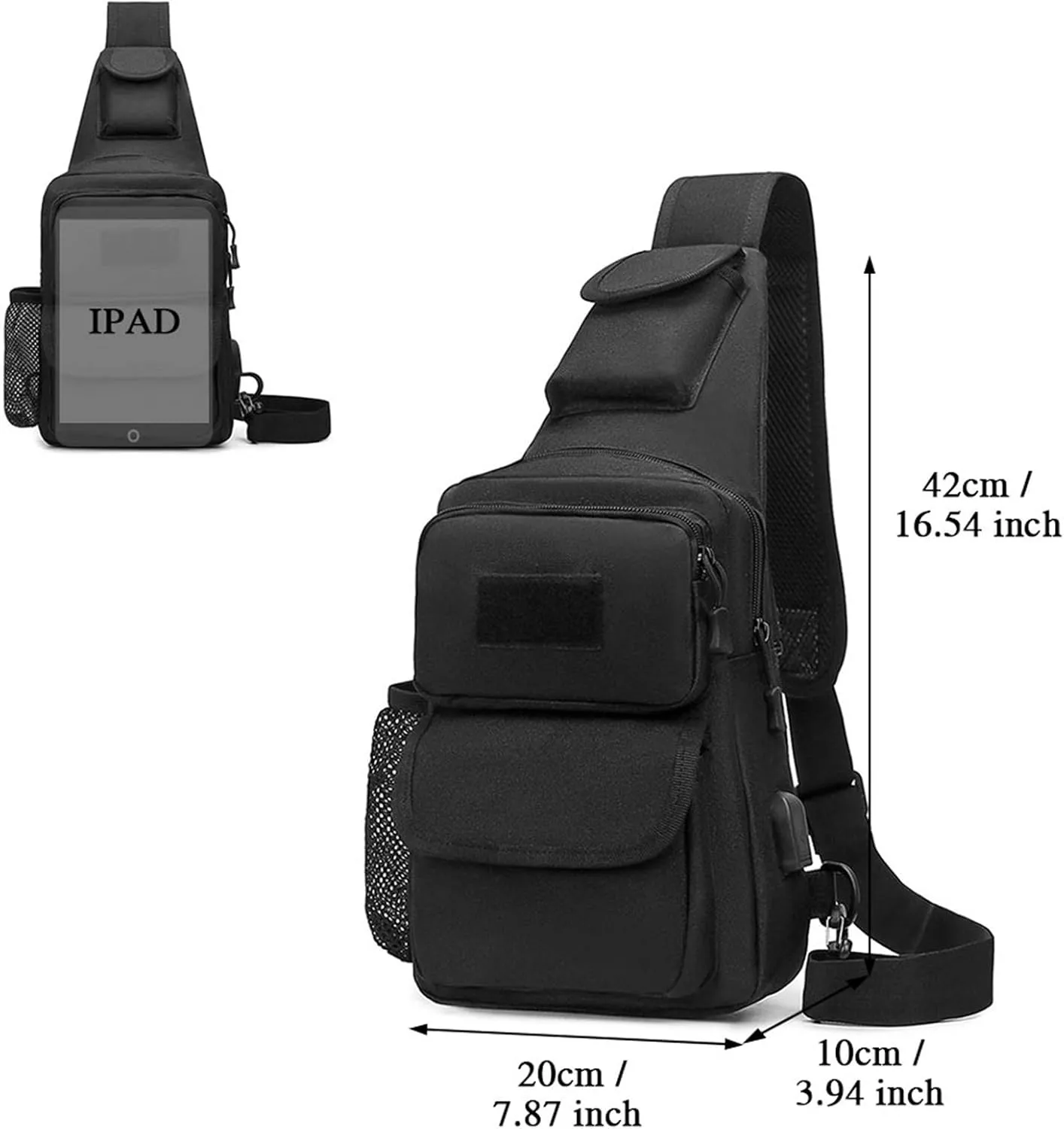 BAIGIO Tactical Chest Sling Bag Crossbody Pack One Strap Shoulder Backpack