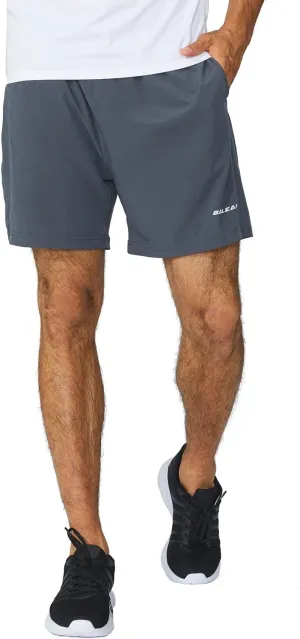baleaf Men's 5" Running Athletic Shorts for Workout Gym Tennis Sports Lightweight Quick Dry with Zipper Pocket