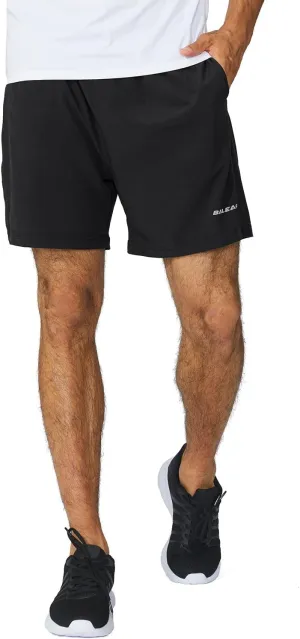 baleaf Men's 5" Running Athletic Shorts for Workout Gym Tennis Sports Lightweight Quick Dry with Zipper Pocket