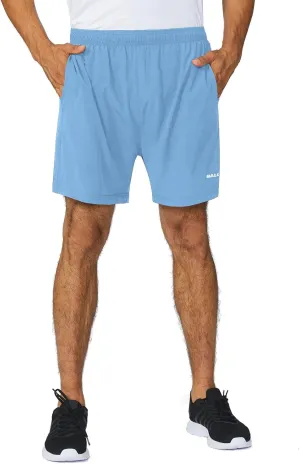 baleaf Men's 5" Running Athletic Shorts for Workout Gym Tennis Sports Lightweight Quick Dry with Zipper Pocket