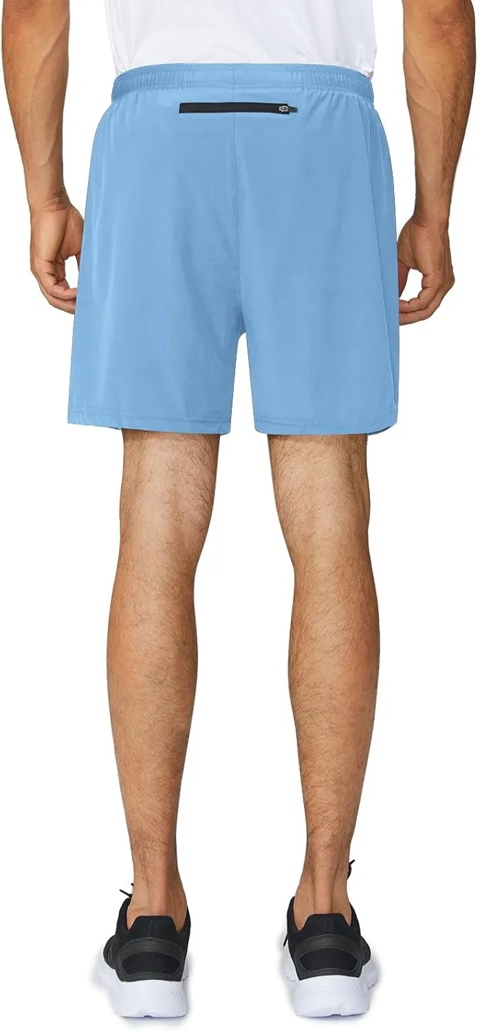baleaf Men's 5" Running Athletic Shorts for Workout Gym Tennis Sports Lightweight Quick Dry with Zipper Pocket