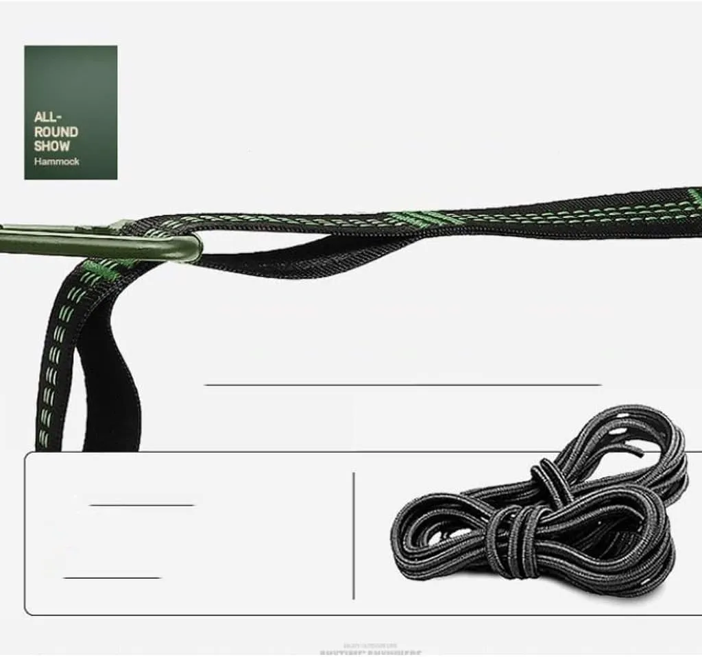Bat Hammock Outdoor Anti-Mosquito Portable Anti-Rollover Single-Double Sling Swing with Mosquito net Bed Tent (Color : Green-1)