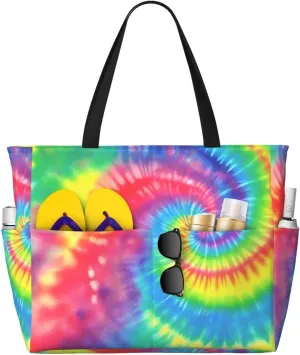 Beach Bag, Extra Large Waterproof Sandproof Tote with Multi Pockets, Lightweight for Travel, Pool, Outdoor
