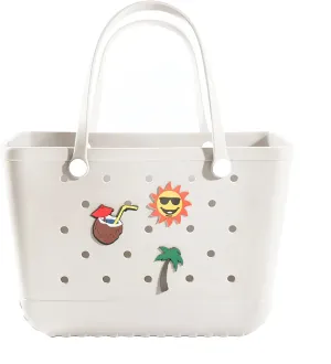 Beach Bag Rubber Beach Tote Bag- Rubber Tote Bags Waterproof Handbag for Women, Extra Large Travel Bag for Pool Boat Sports