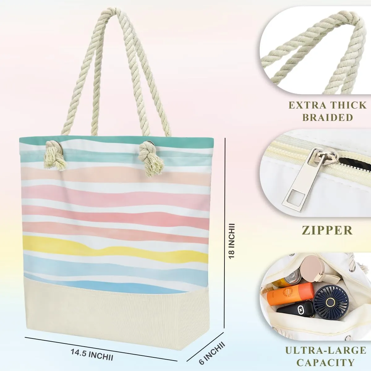 Beach Bag Wet Bag Waterproof Sandproof Women Beach Tote for Friends Travel Gifts
