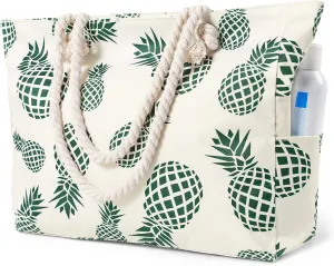 Beach Bags for Women - Large Beach Tote Bag, Women Sandproof Pool Bag for Pool Gym Grocery Travel