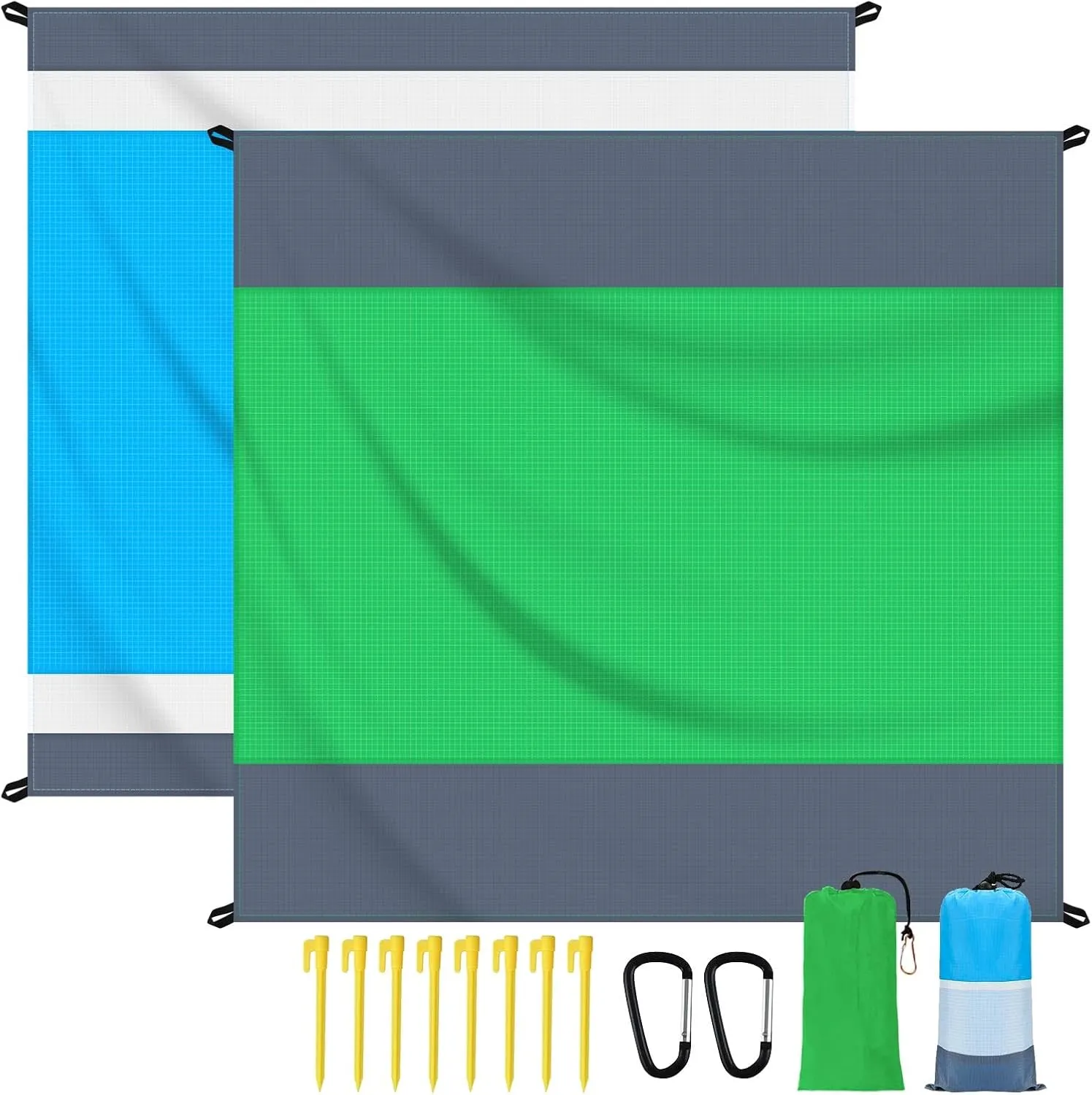 Beach Blanket Water Resistant Sandproof 2 Pack 83x79in Outdoor Blanket Lightweight Windproof Thin Soft Beach Mat for Travel Camping Picnic Beach