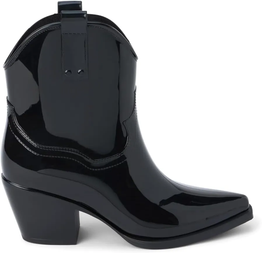 BEACH by Matisse Womens Oakley Pointed Toe Pull On Rain Casual Boots Mid Calf Mid Heel 2-3" - Black