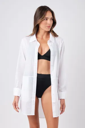 Beach Shirt Dress WHITE