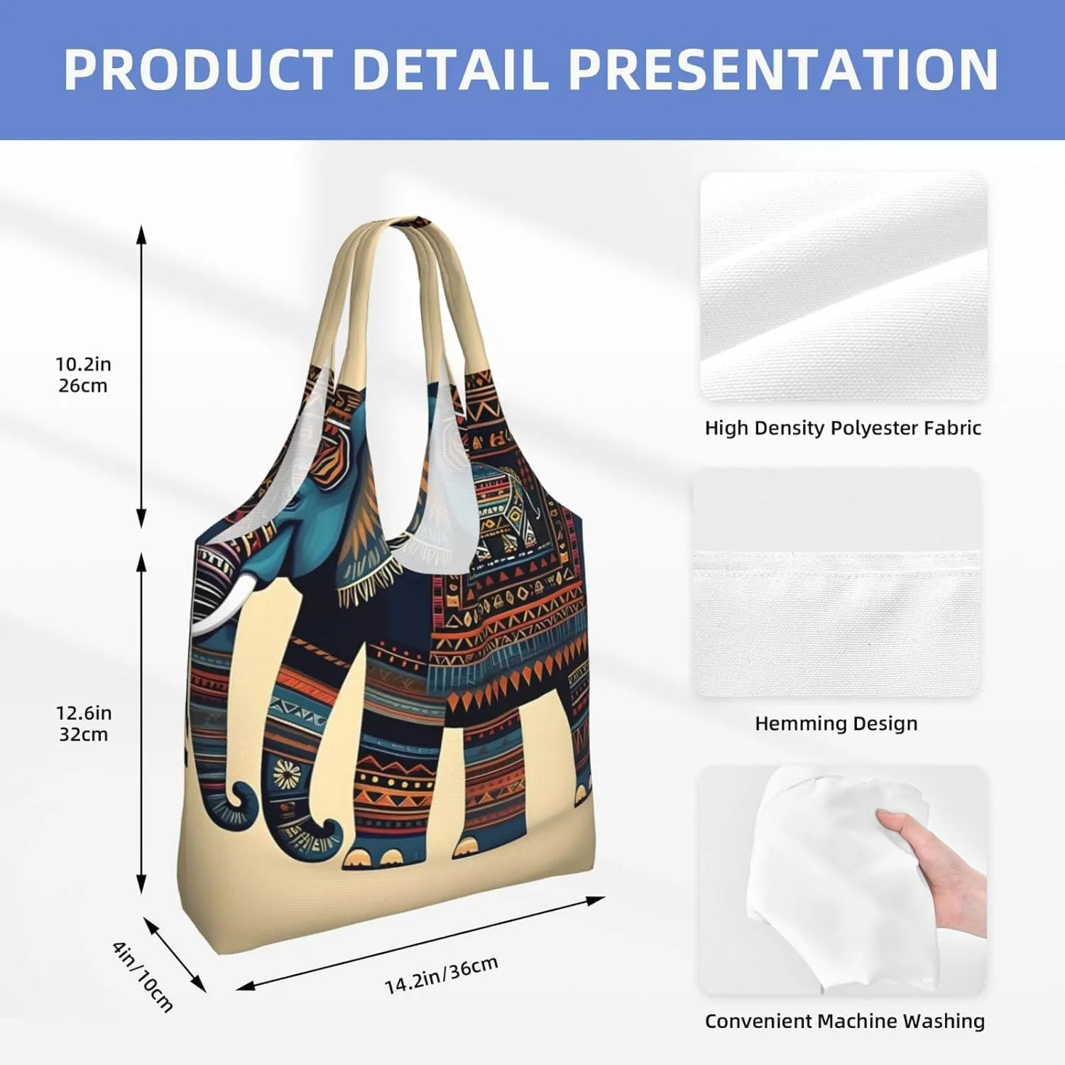 Beach Sunrise And Backlit Palm Tree Canvas Tote Bag Reusable Grocery Bag Canvas Shopping Bag For Mom Grandma