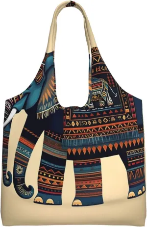 Beach Sunrise And Backlit Palm Tree Canvas Tote Bag Reusable Grocery Bag Canvas Shopping Bag For Mom Grandma