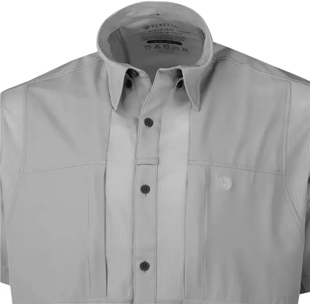 Beretta Men's TKAD Flex Breathable Lightweight Button-Down Outdoor Casual Active Tactical Short Sleeve T-Shirt