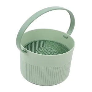 BESPORTBLE Silicone Makeup Brush Cleaner Mat and Bowl Set - Efficient Makeup Brush Cleaning and Drying Organizer for Cosmetics - for Quick and Care