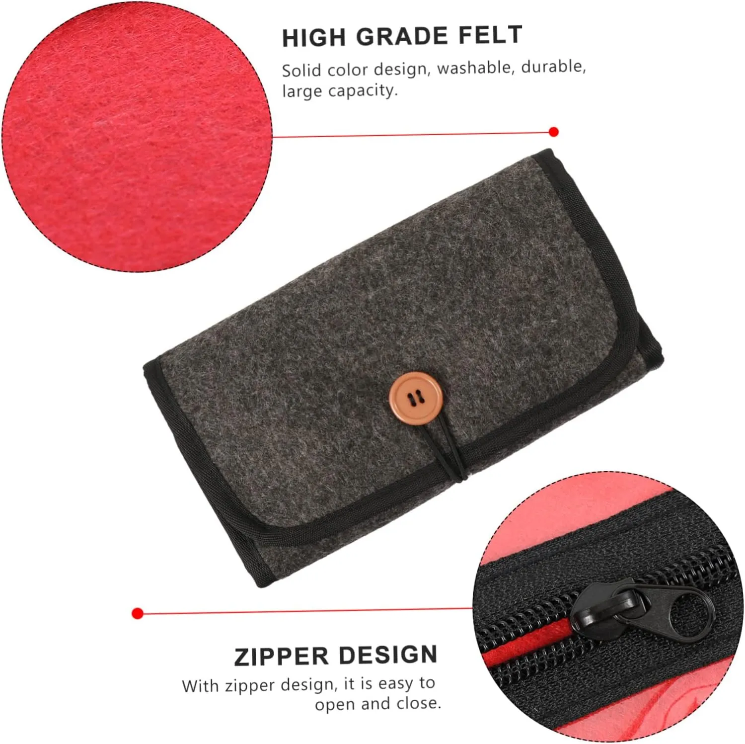 BESPORTBLE Watchband Storage Bag Organizer Watch Strap Pouch Smooth Zipper Fashionable Hanging Holder for Home Outdoor Easy to Use