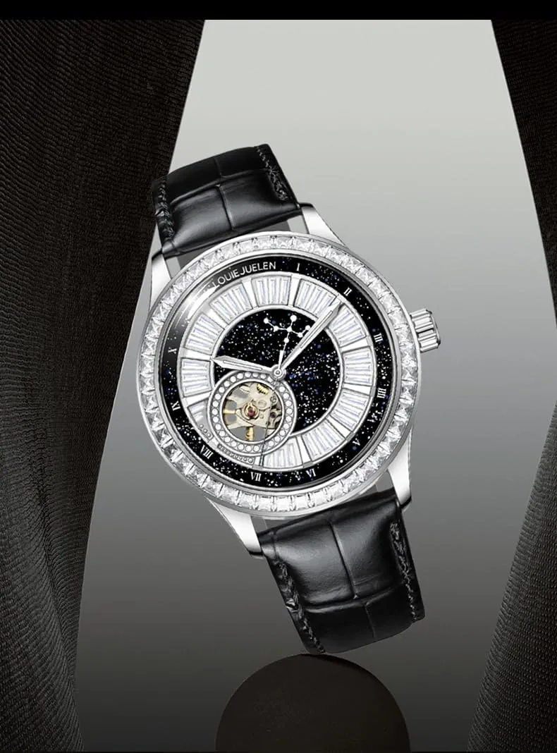 BESTKANG Luxury Hollow Out, Automatic Winding Mechanical Watch (No Battery Need), Business Waterproof Luminous Wrist Watches