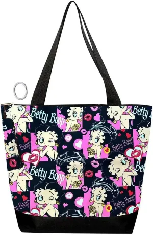 Betty Boop Canvas Shopping Bag with Coin Purse (Multi)