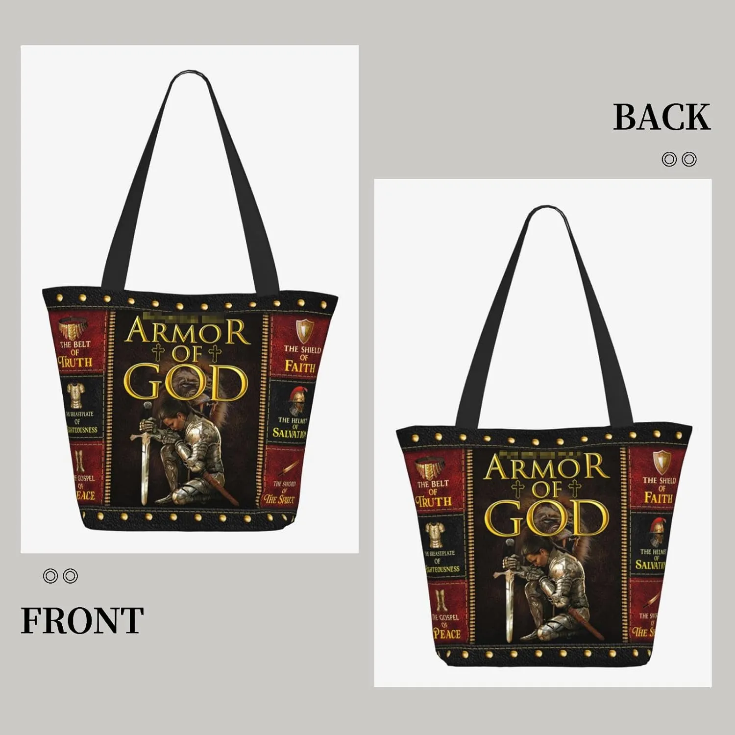 Bible Tote Bags for Women Christian Tote Bag Church Shoulder Bag Inspirational Bags With Zipper Christian Gift