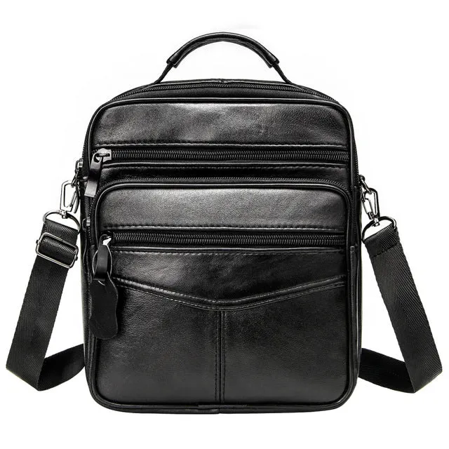 Big Men Handbags Bag Casual Vintage Leather Leather Clearance sale Shoulder Zipper Crossbody Genuine Best-selling collection Messenger Bag Male's Business Men's Bag