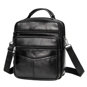 Big Men Handbags Bag Casual Vintage Leather Leather Clearance sale Shoulder Zipper Crossbody Genuine Best-selling collection Messenger Bag Male's Business Men's Bag
