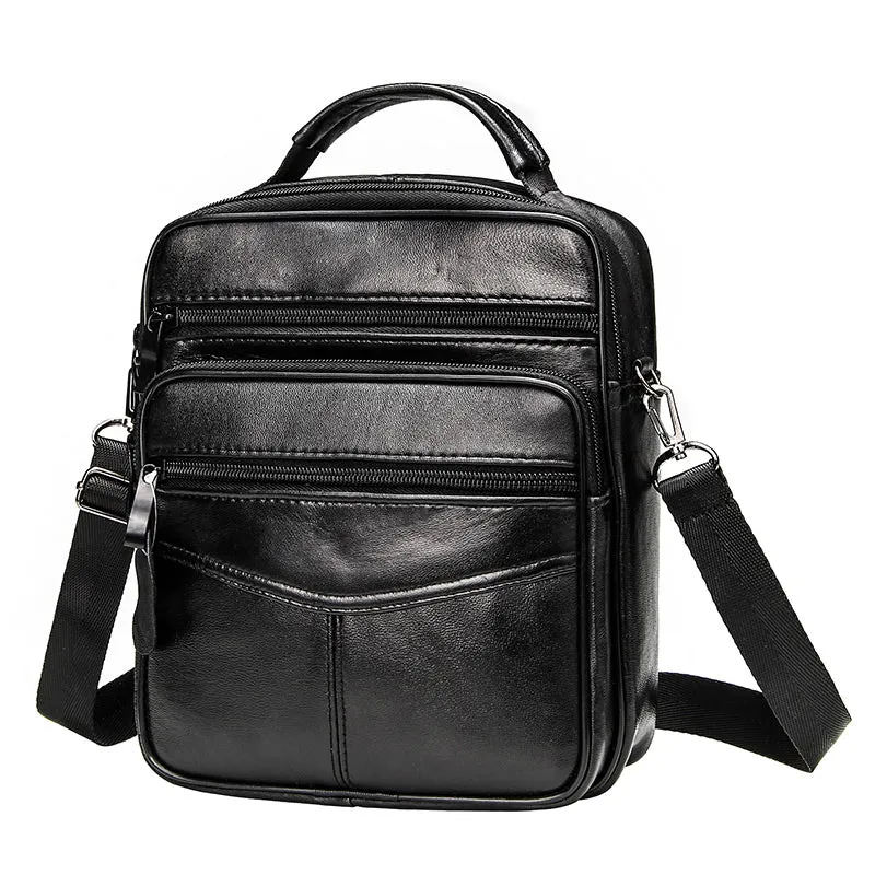 Big Men Handbags Bag Casual Vintage Leather Leather Clearance sale Shoulder Zipper Crossbody Genuine Best-selling collection Messenger Bag Male's Business Men's Bag
