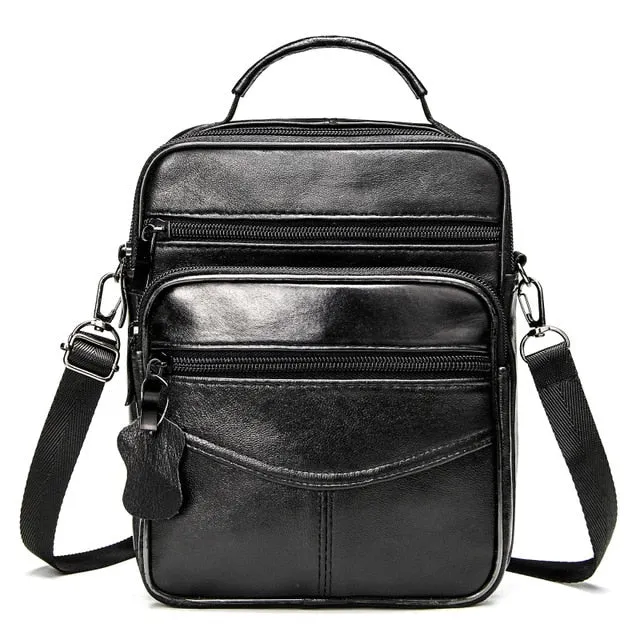 Big Men Handbags Bag Casual Vintage Leather Leather Clearance sale Shoulder Zipper Crossbody Genuine Best-selling collection Messenger Bag Male's Business Men's Bag