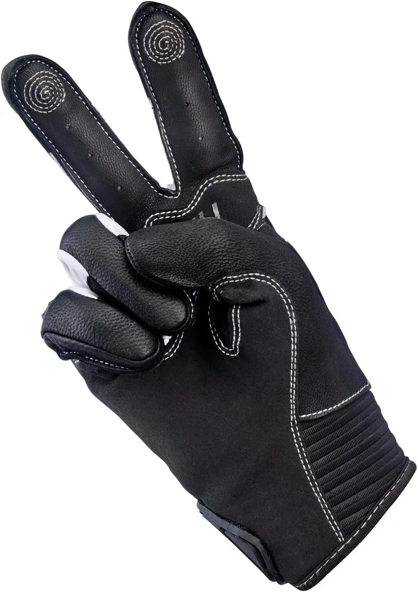 Biltwell | Bridgeport Gloves | Motorcycle Gloves | CE Certified | Knuckle Guard | Impact Protection | Finger Vents | Red Black