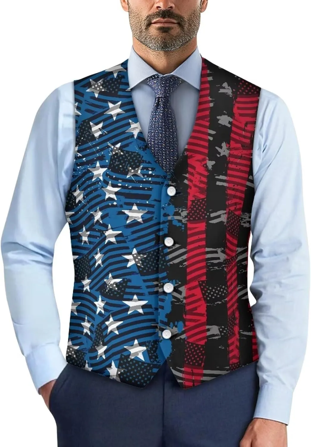 Biyejit Men's Suit Vest Business Formal Dress Waistcoat Slim Fit Vests for Men for Suit or Tuxedo Wedding Dress