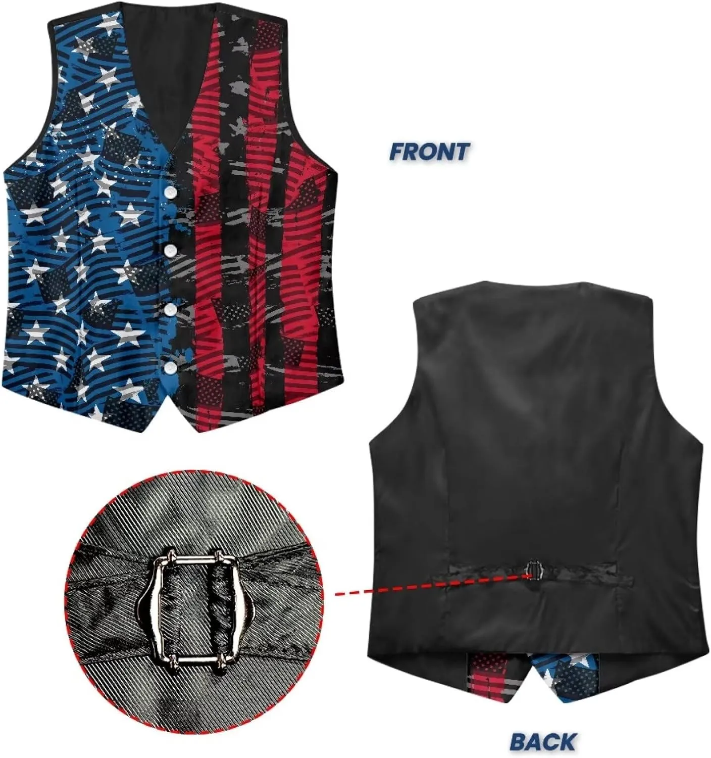Biyejit Men's Suit Vest Business Formal Dress Waistcoat Slim Fit Vests for Men for Suit or Tuxedo Wedding Dress