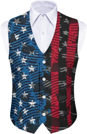 Biyejit Men's Suit Vest Business Formal Dress Waistcoat Slim Fit Vests for Men for Suit or Tuxedo Wedding Dress