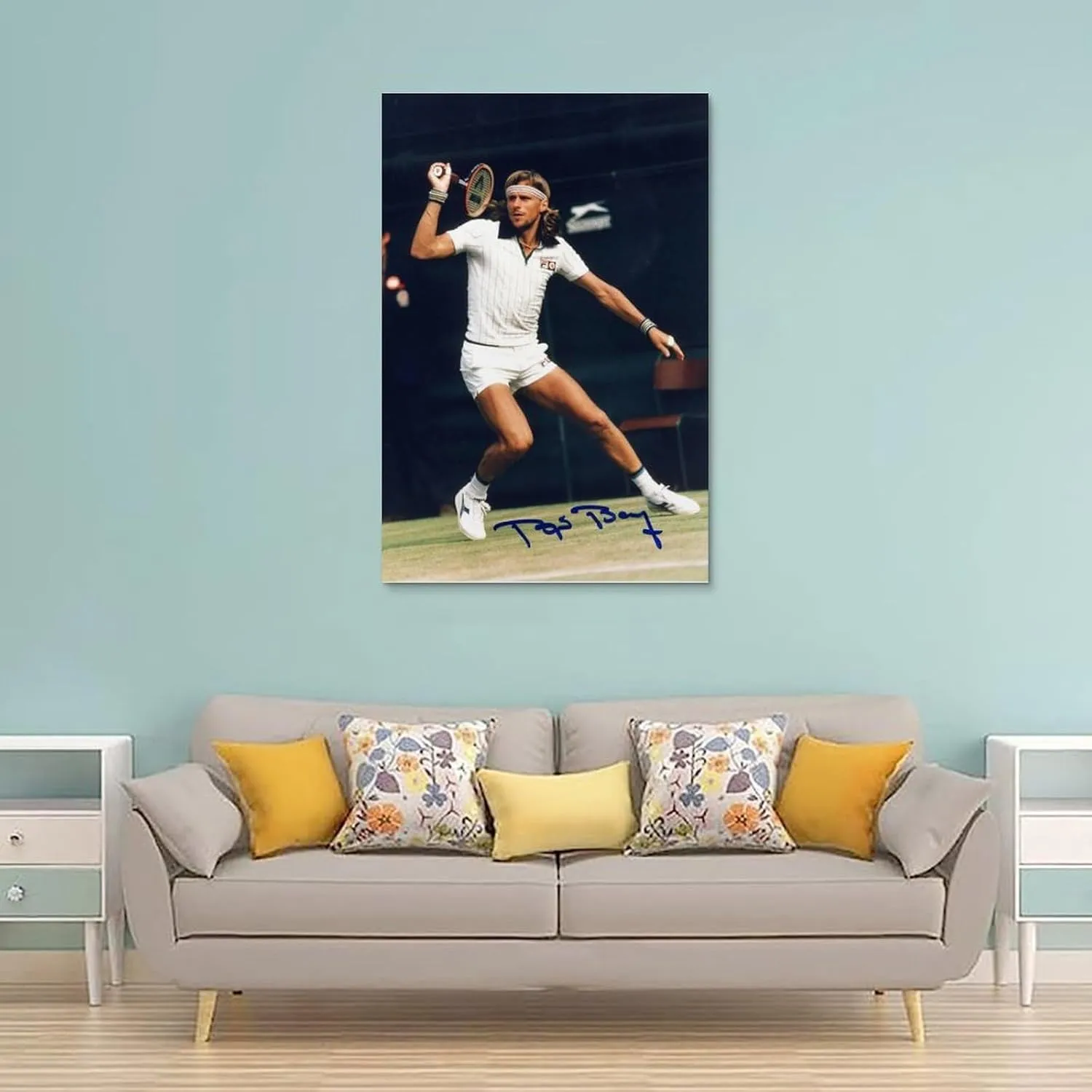 Björn Borg Famous Athletes Poster Wall Art Scroll Canvas Painting Picture Living Room Decor Home 24x36inch(60x90cm)