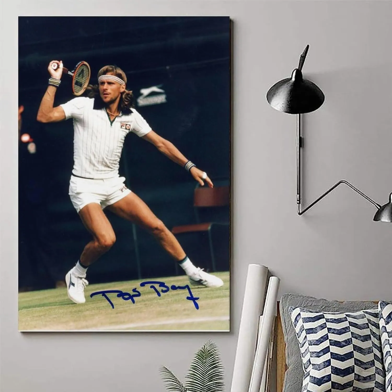 Björn Borg Famous Athletes Poster Wall Art Scroll Canvas Painting Picture Living Room Decor Home 24x36inch(60x90cm)