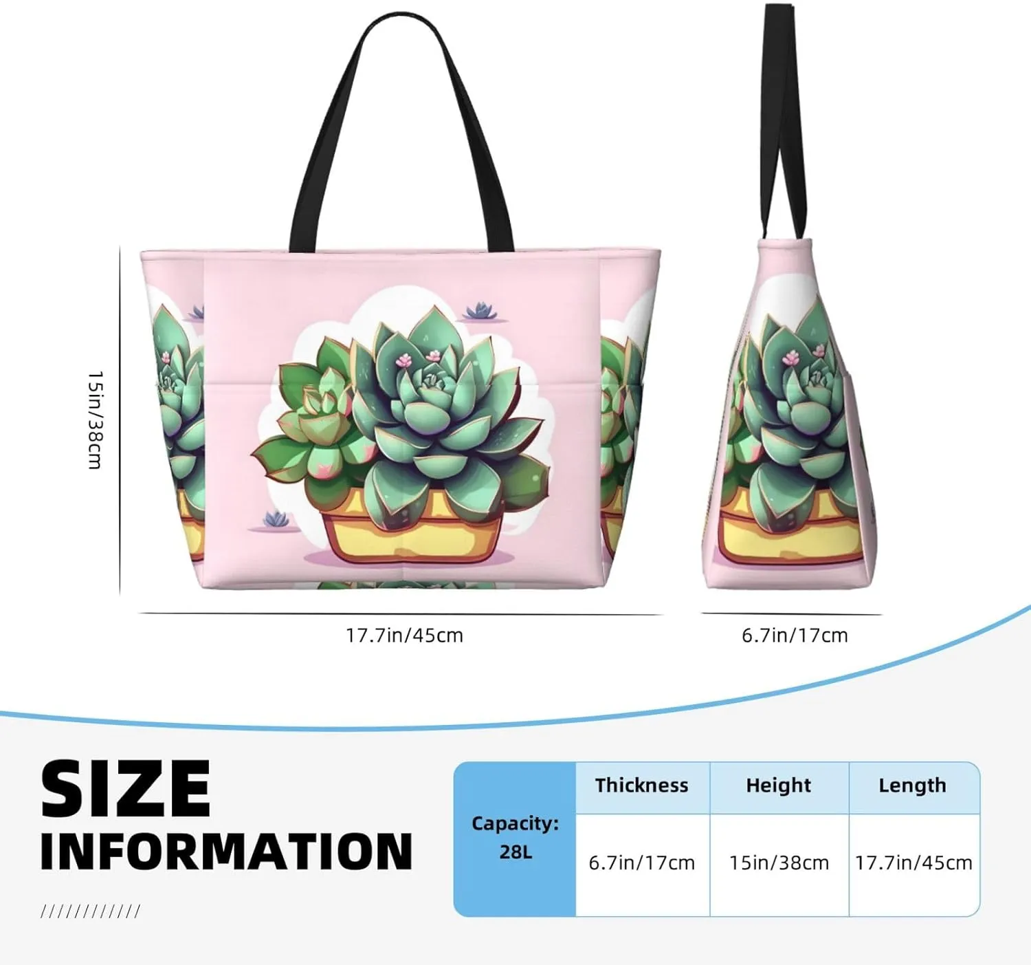 Black And White Lines Spacious Large Capacity Beach Travel Bag - Foldable Beach Bag Tote Bag With Zipper