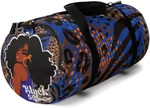 Black Girl Magic Sport Gym Travel Duffle Style Adjustable Strap Canvas Bag