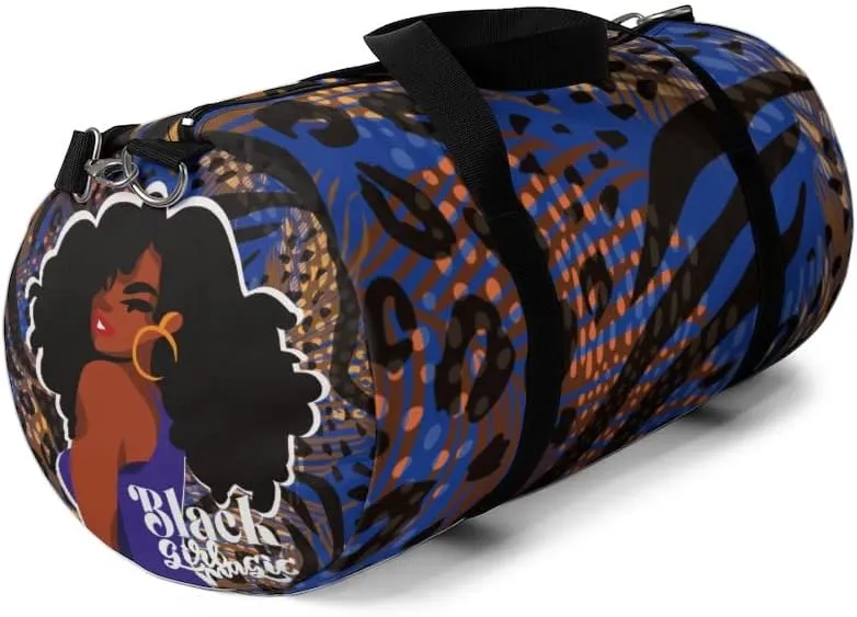 Black Girl Magic Sport Gym Travel Duffle Style Adjustable Strap Canvas Bag