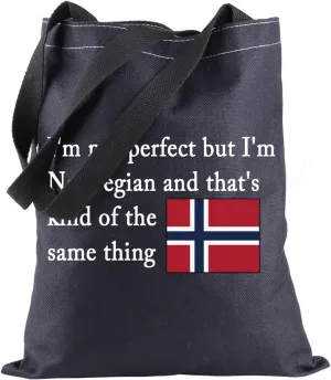 BLUPARK Norwegian Gift Norway Flag Tote Bag for for Norwegian