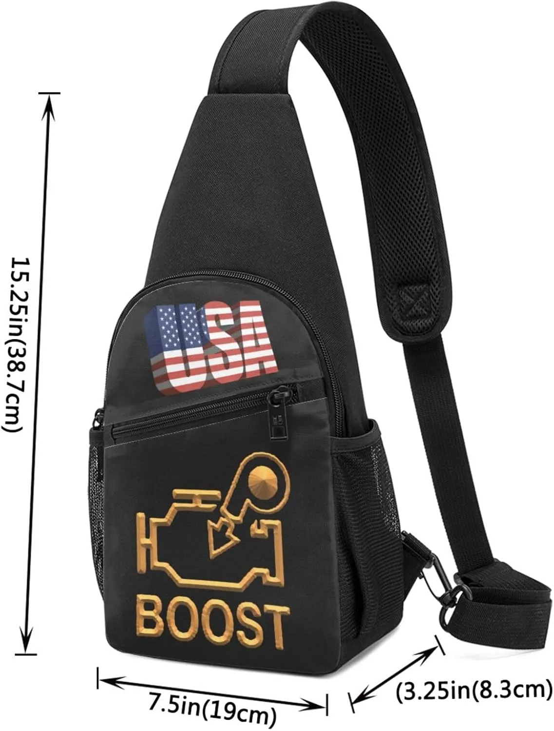 Boost Check Engine Light - Turbo，Fashion One-Shoulder Bag，Anti-Theft Crossbody Shoulder Chest Bag