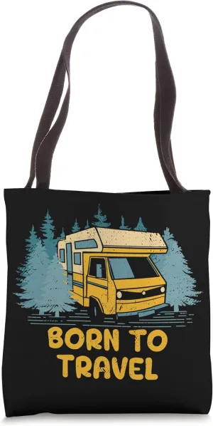 Born to Travel Tourist Traveler Visitor Road Trip Tote Bag