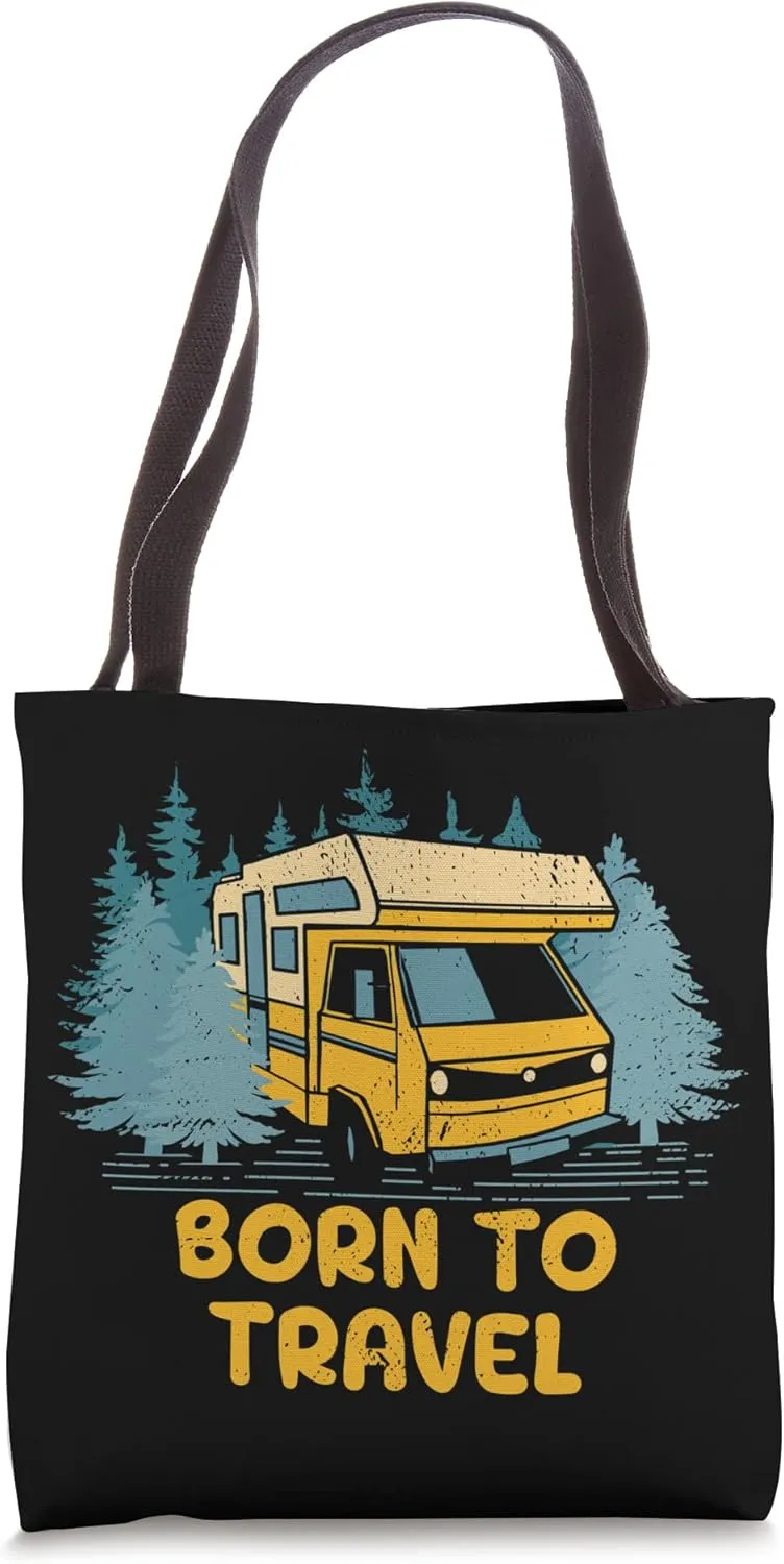 Born to Travel Tourist Traveler Visitor Road Trip Tote Bag