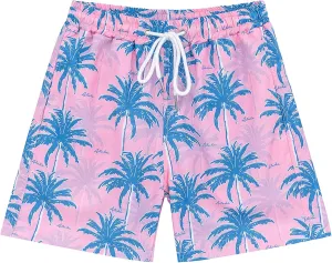 Boys Swim Trunks, Quick Dry Beach Swim Shorts Little Boys Bathing Suit Swimsuit with Mesh Lining, 3-14 Years