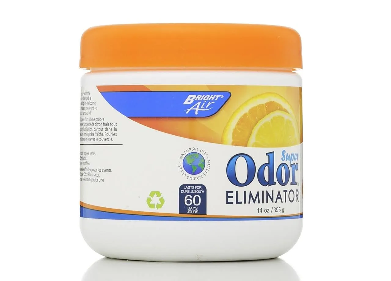 Bright Air Solid Air Freshener and Odor Eliminator, Mandarin Orange and Fresh Lemon Scent, 14 Ounces