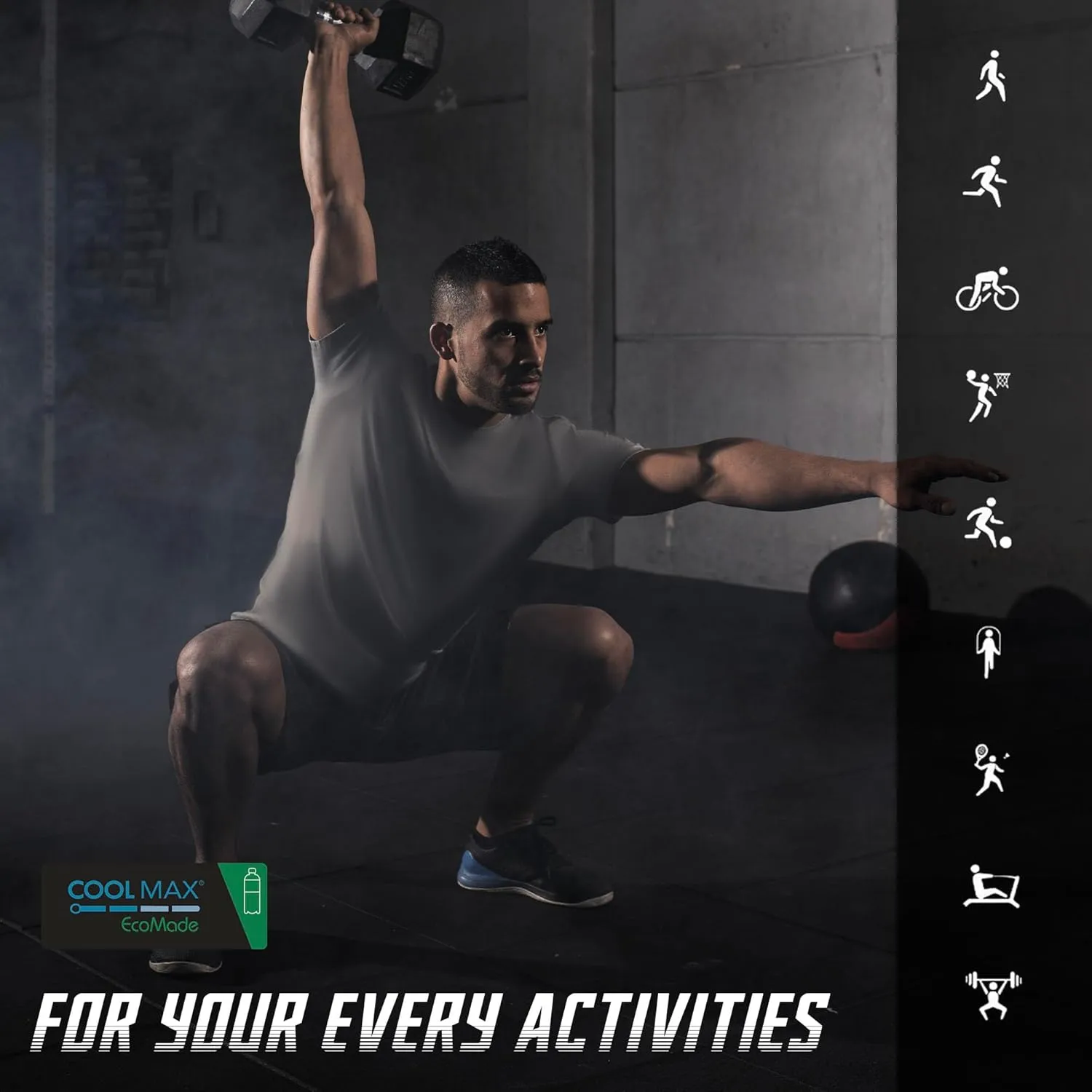 BRISIRA Coolmax Cooling Workout Shirts for Men Quick Dry Moisture Wicking Gym Tshirts Athletic Active Short Sleeve Tees