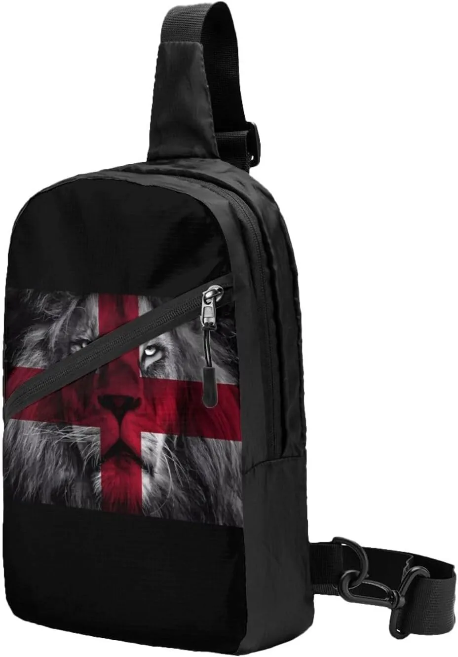 British England UK English Lion Flag Crossbody Bag Portable Sling Bags Foldable Chest Daypack Reusable Sports Shoulder Backpack Diagonally Casual Rucksack Travel Bag