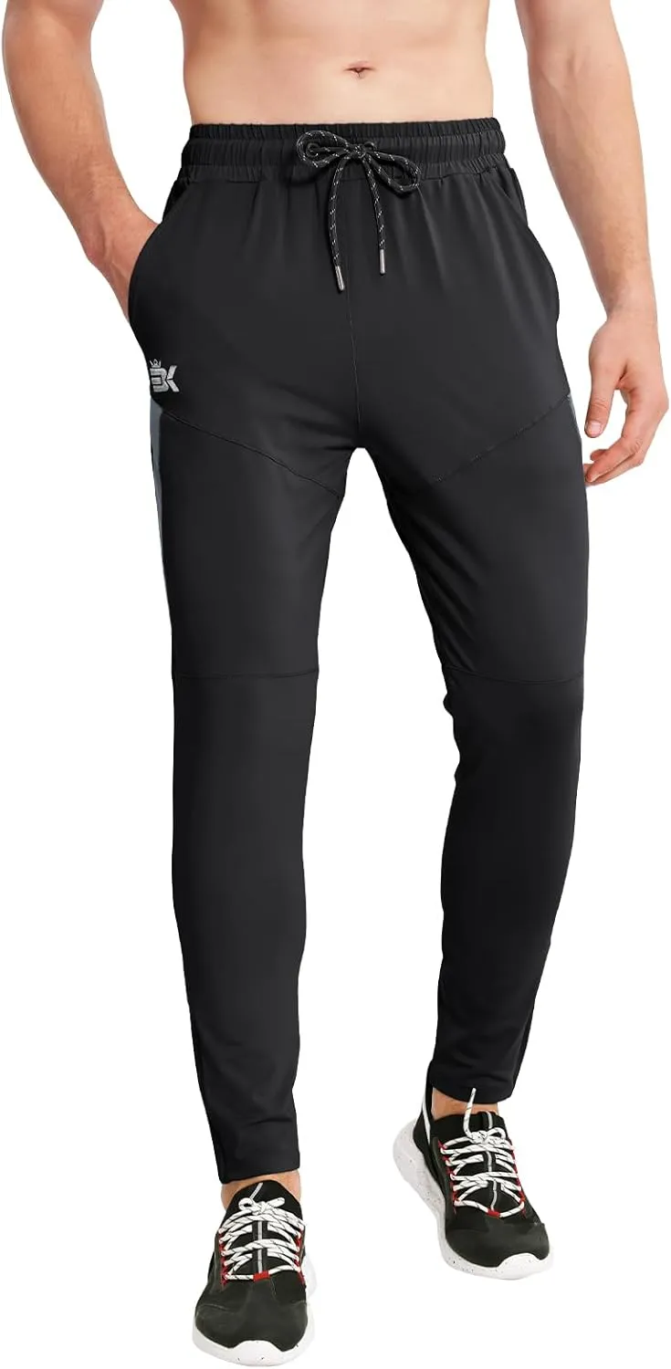 BROKIG Mens Tapered Gym Joggers,Men's Lightweight Jogging Pants Quick Dry Casual Athletic Running Workout with Pockets